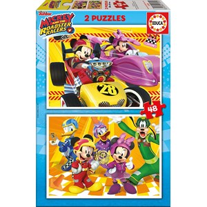 Educa (17239) - "Mickey and the Roadster Racers" - 48 brikker puslespil