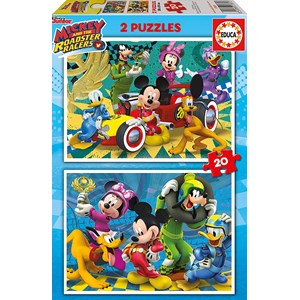 Educa (17631) - "Mickey and the Roadster Racers" - 20 brikker puslespil