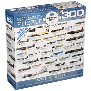 Eurographics (8300-0075) - "World War II Aircraft" - 300 brikker puslespil