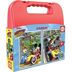 Educa (17639) - "Mickey and the Roadster Racers Case" - 20 brikker puslespil