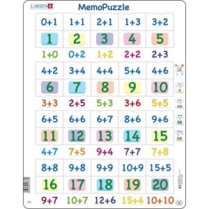 Larsen (GP3) - "Lær At Plusse Tal 0 Til 20" - 40 brikker puslespil