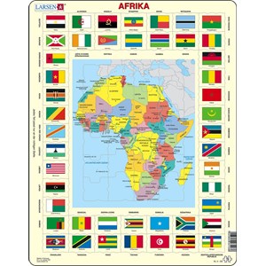 Larsen (KL3-DE) - "Map/Flag, Africa - DE" - 70 brikker puslespil