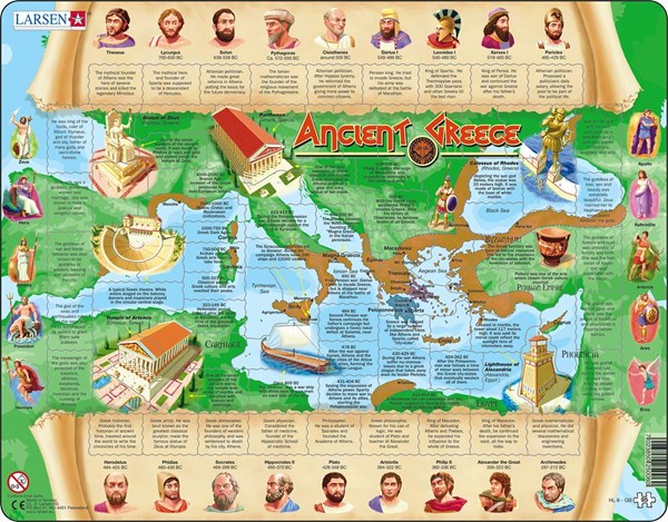Larsen (HL6-GB) - "Ancient Greece" - 95 brikker puslespil