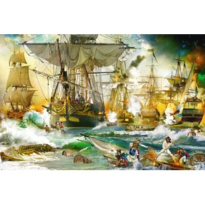 Ravensburger (13969) - "Krig på havet" - 5000 brikker puslespil