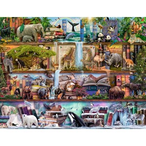 Ravensburger (16652) - Aimee Stewart: "Amazing Animal Kingdom" - 2000 brikker puslespil