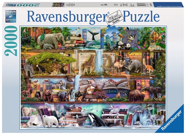 Ravensburger (16652) - Aimee Stewart: "Amazing Animal Kingdom" - 2000 brikker puslespil