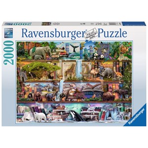 Ravensburger (16652) - Aimee Stewart: "Amazing Animal Kingdom" - 2000 brikker puslespil