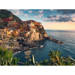 Ravensburger (16227) - "Udsigt over Cinque Terre" - 1500 brikker puslespil