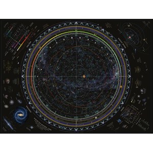 Ravensburger (16213) - "Kort over universet" - 1500 brikker puslespil