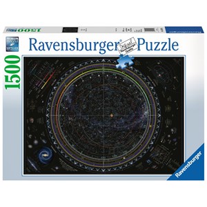 Ravensburger (16213) - "Kort over universet" - 1500 brikker puslespil