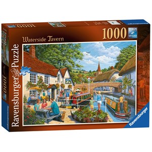 Ravensburger (19695) - "Waterside Tavern" - 1000 brikker puslespil