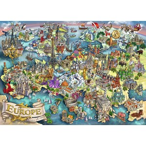 Ravensburger (19717) - "European Wonders" - 1000 brikker puslespil