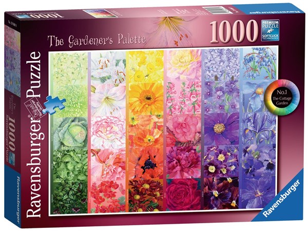 Ravensburger (19800) - Anne Searle: "The Gardener's Palette, Cottage Garden" - 1000 brikker puslespil