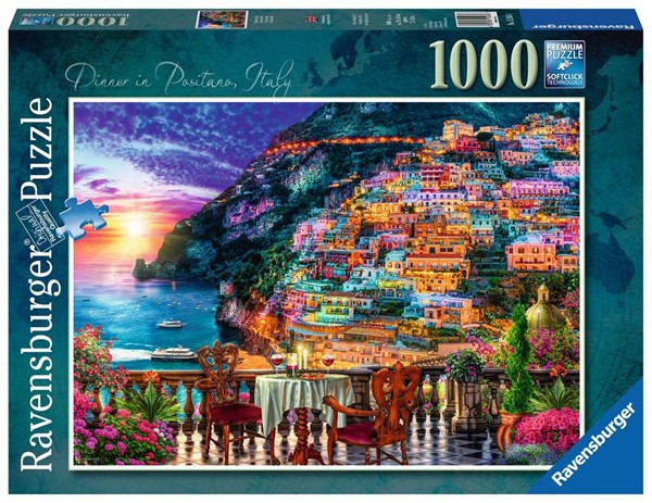 Ravensburger (15263) - Lars Stewart: "Dinner in Positano, Italy" - 1000 brikker puslespil