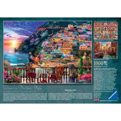 Ravensburger (15263) - Lars Stewart: "Dinner in Positano, Italy" - 1000 brikker puslespil