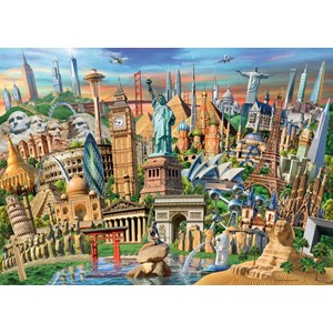 Ravensburger (19798) - "World Landmarks" - 1000 brikker puslespil