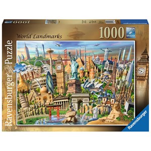 Ravensburger (19798) - "World Landmarks" - 1000 brikker puslespil