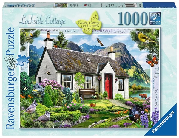 Ravensburger (15163) - "Lochside Cottage" - 1000 brikker puslespil