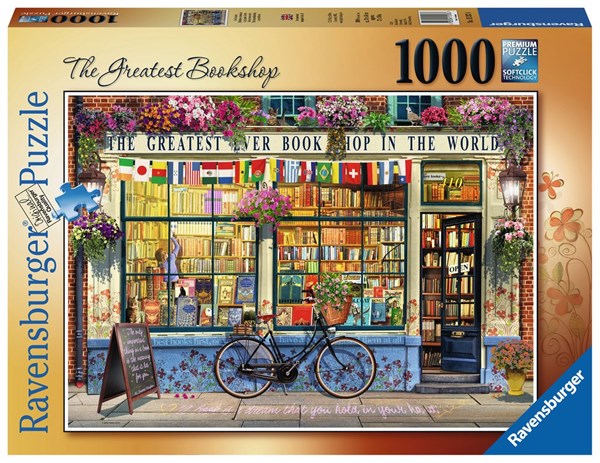 Ravensburger (15337) - "The Greatest Bookshop" - 1000 brikker puslespil