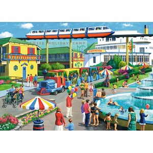 Ravensburger (19719) - Kevin Walsh: "Holiday Camp Memories" - 1000 brikker puslespil