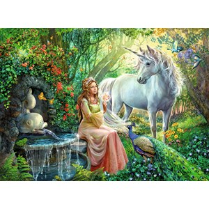 Ravensburger (10559) - "Princess and Unicorn" - 100 brikker puslespil