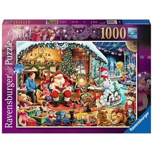 Ravensburger (15354) - "Jultomten" - 1000 brikker puslespil