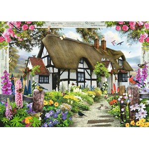Ravensburger (15585) - "Rose Cottage" - 1000 brikker puslespil