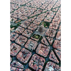 Ravensburger (15187) - "Barcelona Fra Oven" - 1000 brikker puslespil