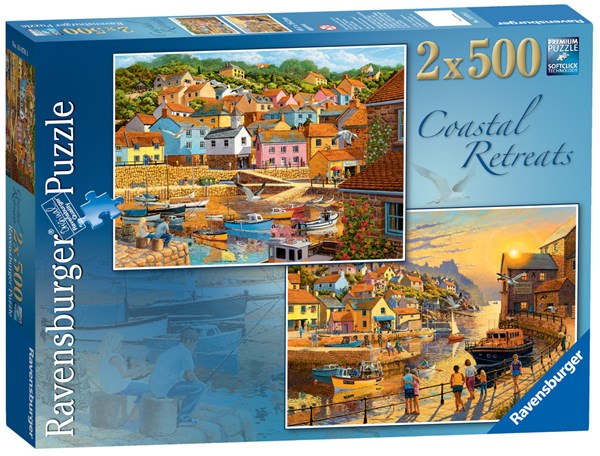Ravensburger (14076) - "Coastal Retreats" - 500 brikker puslespil
