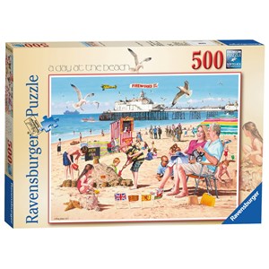 Ravensburger (14753) - Andy Walker: "A Day at the Beach" - 500 brikker puslespil