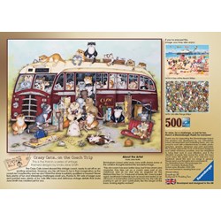 Ravensburger (14750) - Linda Jane Smith: "Crazy Cats Vintage Bus" - 500 brikker puslespil