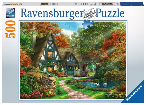 Ravensburger (14792) - "Cottage Hideaway" - 500 brikker puslespil