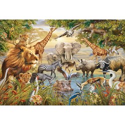 Ravensburger (14809) - "Animals at the Waterhole" - 500 brikker puslespil