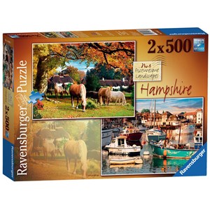 Ravensburger (14081) - "Picturesque Hampshire" - 500 brikker puslespil