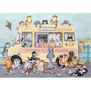 Ravensburger (19700) - Linda Jane Smith: "Sunset Ices" - 1000 brikker puslespil