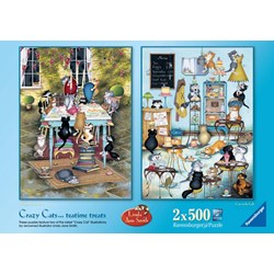 Ravensburger (14075) - Linda Jane Smith: "Crazy Cats Tea Time Treats" - 500 brikker puslespil