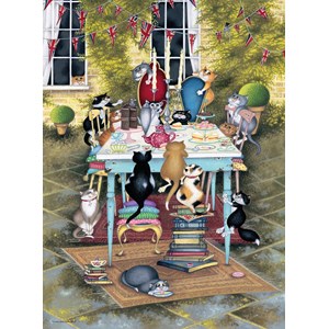 Ravensburger (14075) - Linda Jane Smith: "Crazy Cats Tea Time Treats" - 500 brikker puslespil