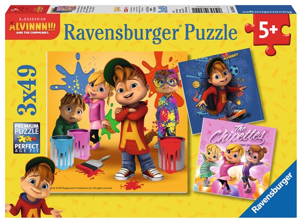 Ravensburger (08044) - "Alvin & de frække jordegern" - 49 brikker puslespil