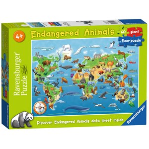 Ravensburger (05515) - "Endangered Animals" - 60 brikker puslespil