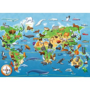 Ravensburger (05515) - "Endangered Animals" - 60 brikker puslespil