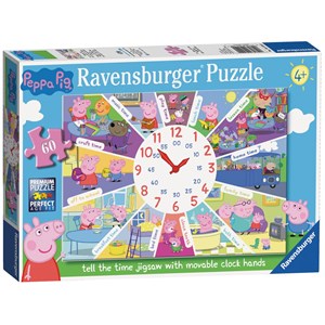 Ravensburger (09510) - "Peppa Pig Clock Puzzle" - 60 brikker puslespil