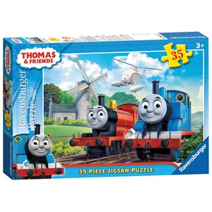 Ravensburger (08711) - "Thomas & Friends At the Windmill" - 35 brikker puslespil