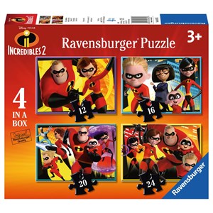 Ravensburger (06970) - "The Incredibles 2" - 12 16 20 24 brikker puslespil