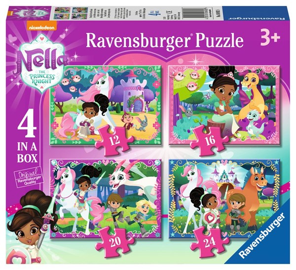 Ravensburger (06982) - "Nella the Princess Knight" - 12 16 20 24 brikker puslespil