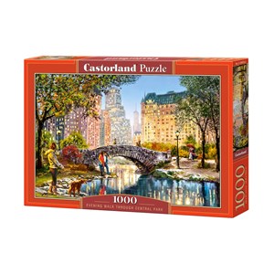 Castorland (C-104376) - "Evening Walk Through Central Park" - 1000 brikker puslespil