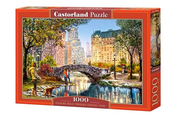 Castorland (C-104376) - "Evening Walk Through Central Park" - 1000 brikker puslespil