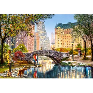 Castorland (C-104376) - "Evening Walk Through Central Park" - 1000 brikker puslespil