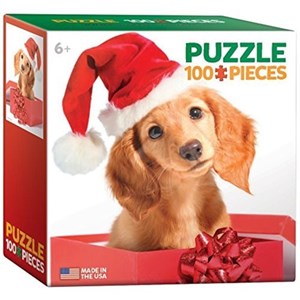 Eurographics (8104-0670) - "Holiday Puppy" - 100 brikker puslespil