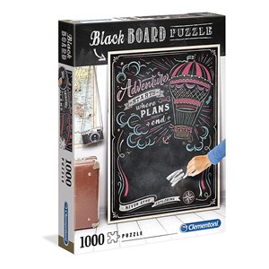 Clementoni (39478) - "Black Board. Travel" - 1000 brikker puslespil