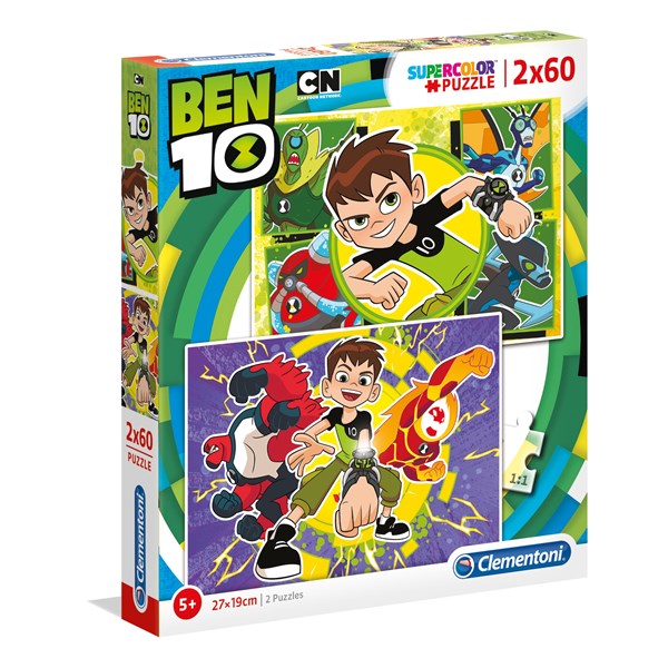 Clementoni (07136) - "Ben 10" - 60 brikker puslespil